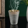 Wave Pattern Glass Incense Burner